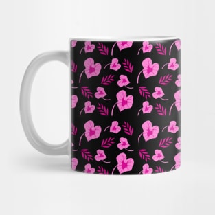 Pink Caladium Leaf Pattern Mug